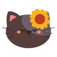 cute hand drawing cartoon cats. cute animal doodle