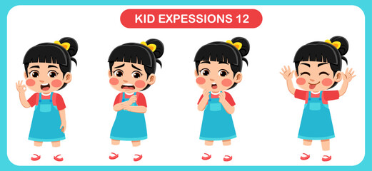 children with various expressions. Good for application in various design and other promotional needs