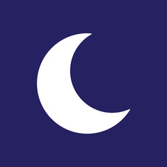 moon icon color style design.Flat crescent moon icon © alfarisi