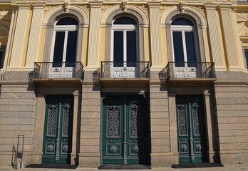 Architecture of the São Cristóvão Palace, it served as the official residence for the Portuguese and Brazilian Imperial Family. Quinta da Boa Vista Municipal Park - Rio de Janeiro - Brazil.