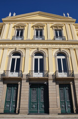 Fototapeta premium Architecture of the São Cristóvão Palace, it served as the official residence for the Portuguese and Brazilian Imperial Family. Quinta da Boa Vista Municipal Park - Rio de Janeiro - Brazil.