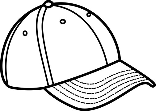 recommend clip art: baseball hat illustration vector outline
