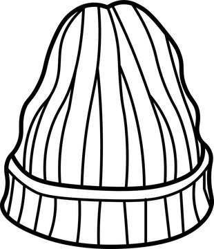 recommend clip art: beanie hat illustration vector outline
