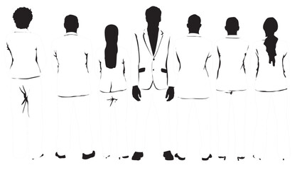 business people silhouette