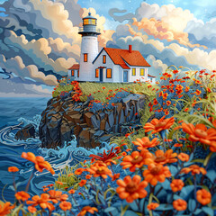 Watercolor Lighthose