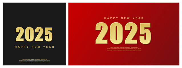 gold happy new year 2024. on set background