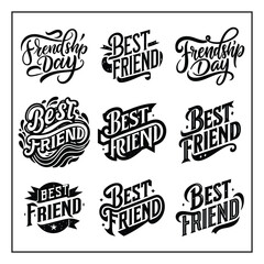 Best Friend Vector Art Illustration