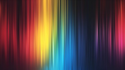 Obraz premium A vibrant abstract image with vertical streaks of color, blending seamlessly from warm reds and yellows to cool blues and purples, creating a dynamic and energetic visual effect.