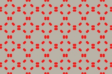 A pattern of red circles is displayed on a gray background