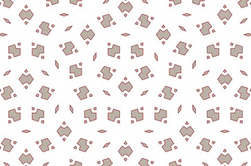 A pattern of squares and triangles in red and gray