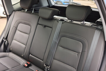 Car back seat with headrest and arm rest, a comfortable automotive fixture