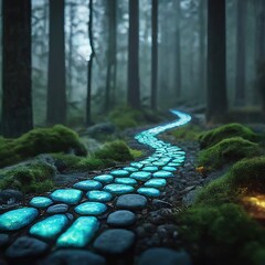 beautiful forest in the mountains