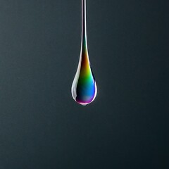 rainbow drop on a black background