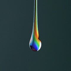 rainbow drop in water