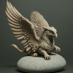 3 d illustration of a white eagle