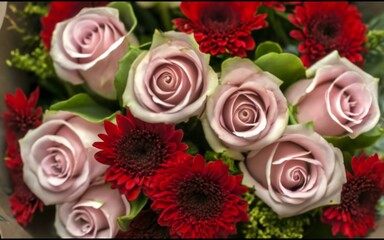 Fototapeta premium bouquet of red roses