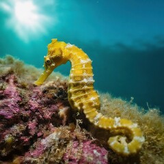 a close up shot of a yellow sea shell on a black background