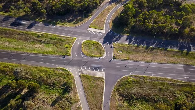 Highway Hyperlapse of Traffic on a Freeway at Major Intersection (4k) Australia