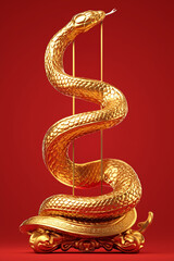Obraz premium Happy New Year of the Snake according to the Chinese calendar 2025 year of the snake. Background with snake