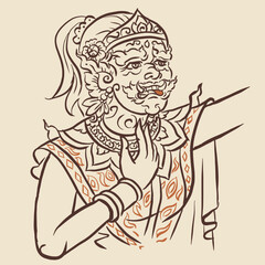 sad giant vector for card decoration illustration