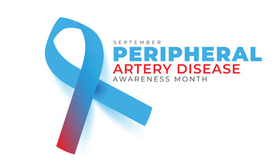 Peripheral artery disease awareness month. background, banner, card, poster, template. Vector illustration.