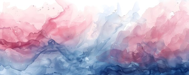 Dreamy Watercolor Frame Background with Fluid Shapes and Pastel Hues