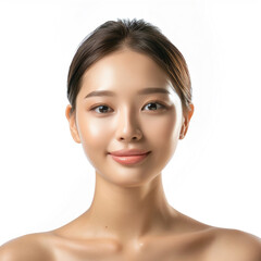Obraz premium Beauty Asian women spa skin healthy on 100% isolate white background.