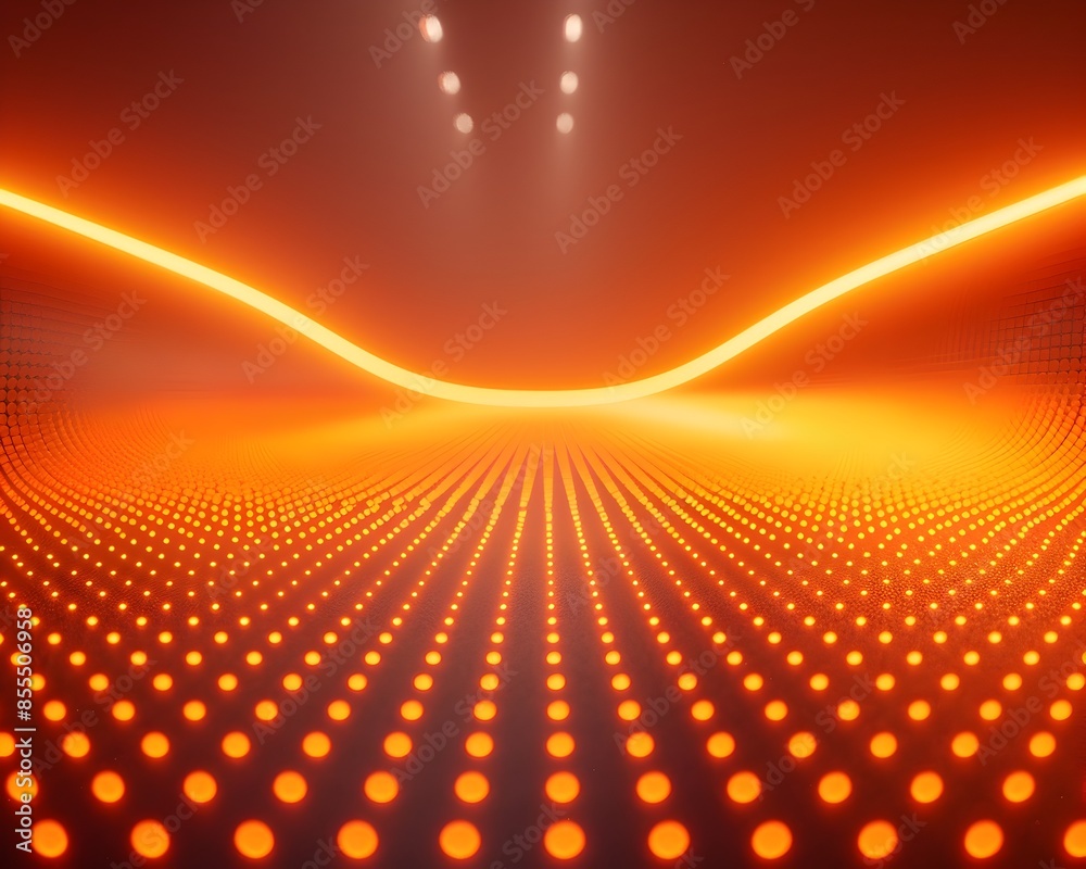 Poster vibrant neon backdrop with dynamic light patterns for sports and product display