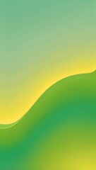 Obraz premium A soft, abstract background featuring a gradient of green and yellow, with a subtle curve at the bottom