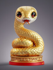 Fototapeta premium Happy New Year of the Snake according to the Chinese calendar 2025 year of the snake. Background with snake