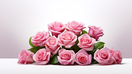 Fototapeta premium bouquet of pink roses