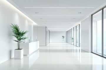 Simple and uncluttered business environment with minimalistic decor.