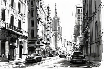 Naklejka premium AI Image Generator, Walking the streets of Italy