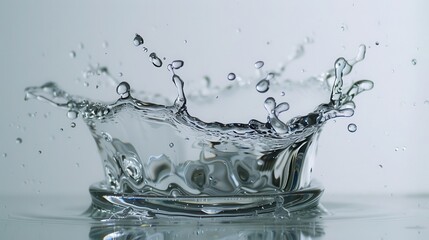 High-speed capture of a water splash creating a crown-like shape on impact, showcasing the beauty and dynamics of water physics.