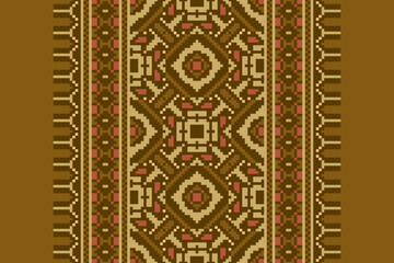 Ethnic pattern vector background. seamless pattern traditional, Design for background, wallpaper, Batik, fabric, carpet, clothing, wrapping, and textile. ethnic pattern Vector illustration.