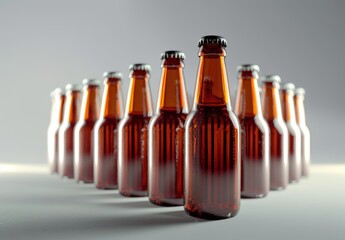 Close-up of Beer on White Minimalist Background, Conveying the Concept of Commercial Photography, advertising, Sports, Football Game, 