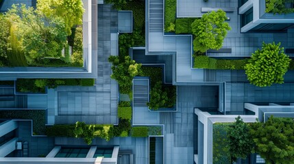 Naklejka premium Aerial photograph providing a unique perspective on interior decor composition