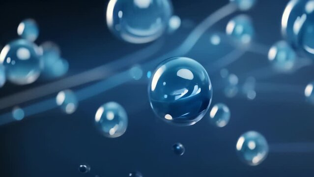water drops on blue background