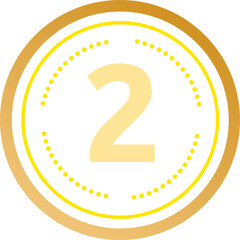 2 Number Circular Vector 