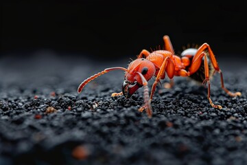 Fototapeta premium Macro Photography of a Red Ant