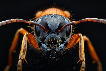 Fototapeta premium Macro Photography of an Ant's Head