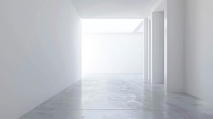 Fototapeta premium Clean white space with a large empty area and a smooth background.