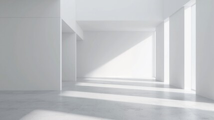 Clean white space with a large empty area and a smooth background.