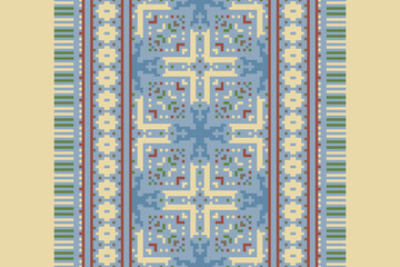 Ethnic pattern vector background. seamless pattern traditional, Design for background, wallpaper, Batik, fabric, carpet, clothing, wrapping, and textile. ethnic pattern Vector illustration.