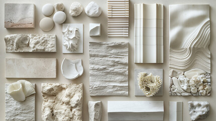Obraz premium Faux decorative walls with marble or granite effects add elegance and luxury. Clean and cool textures and delicate details to furniture and room decoration.