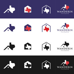 Fototapeta premium texas vector designs, texas and real estate, roofs, houses, texas and buildings
