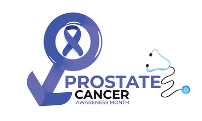 Prostate Cancer awareness month. background, banner, card, poster, template. Vector illustration.