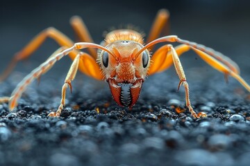 Fototapeta premium Macro Photography of a Red Ant