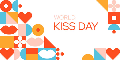 World Kiss Day concept event banner