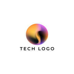 ILLUSTRATION ABSTRACT LETTER O, CIRCLE BALL LOGO ICON GRADIENT MESH COLORFUL ELEMENT DESIGN SIMPLE VECTOR GOOD FOR APPS, BRAND 